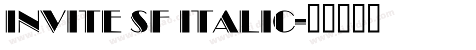 Invite SF Italic字体转换
